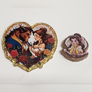 Flatback Princess Focal Bead Acrylic Badge Keychain Crafts Bag Clip Hair Clip